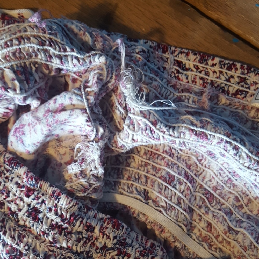 Floral Pattern Off-the-Shoulder Dress - Picture 5 of 5